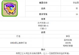 魔力宝贝铁血面具获取方法及属性介绍