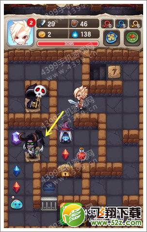 魔塔大冒险第3层的门如何打开