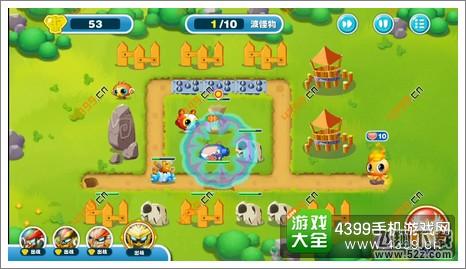 蹦蹦兔塔防第12关初始