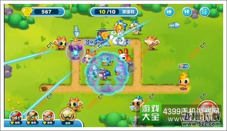 蹦蹦兔塔防第12关第10波