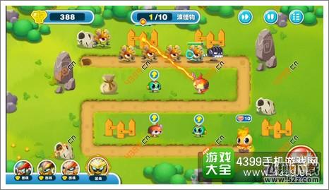 蹦蹦兔塔防第17关初始