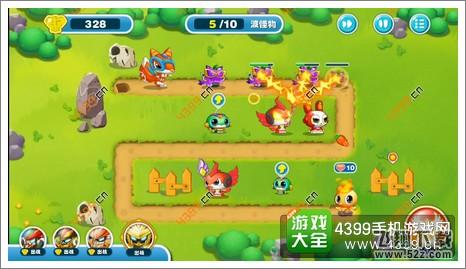 蹦蹦兔塔防第17关第5波