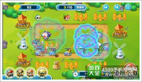 蹦蹦兔塔防第18关第3波