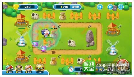 蹦蹦兔塔防第18关初始