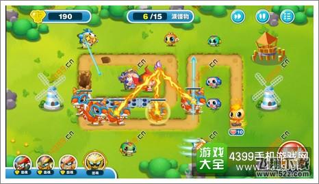 蹦蹦兔塔防第19关第6波安全渡过