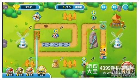蹦蹦兔塔防第19关初始