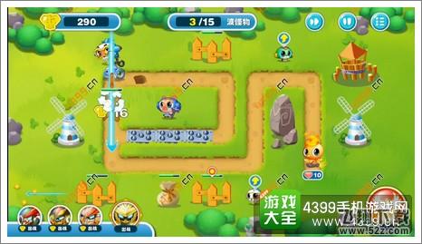 蹦蹦兔塔防第19关第3波