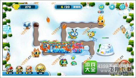 蹦蹦兔塔防第22关第6波