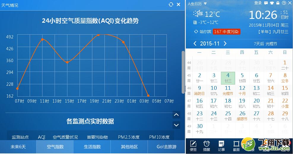 雾霾天气要当心，人生日历伴你行