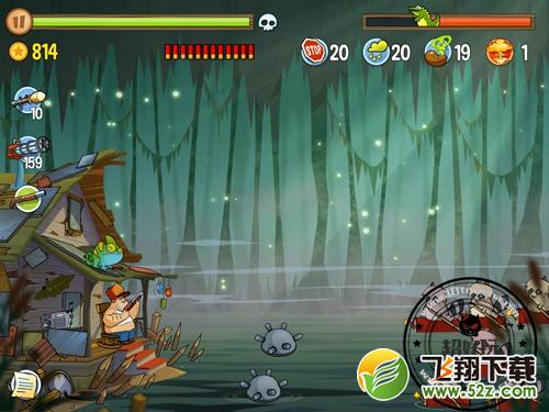 Swamp Attack（沼泽派对）第4关图文攻略-带着炸弹的浣熊