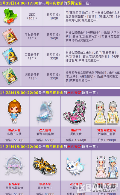QQ飞车周年狂欢开启 宝箱5折秒杀