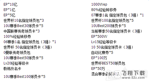 《FIFA Online3》冠军九宫格