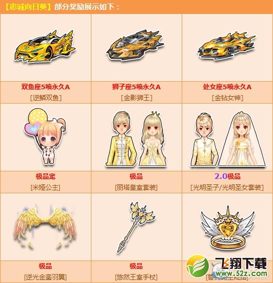 《QQ飞车》购忠诚向日葵，赢星座专属A车！