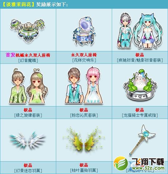 《QQ飞车》淡雅茉莉花礼包介绍