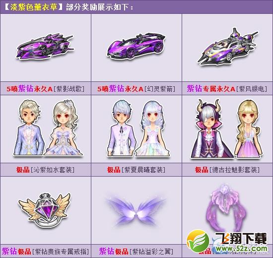 《QQ飞车》淡紫色薰衣草礼包