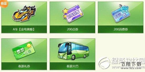 qq飞车清明踏青活动 春游礼券登春游大巴得永久A车1