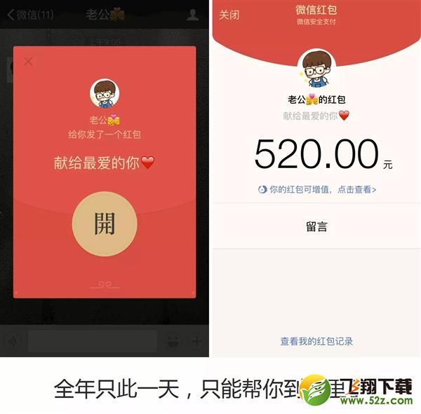 虐哭单身狗！微信晒数据：520元红包发出600万个
