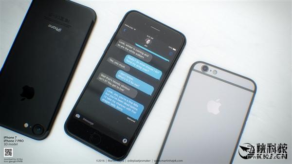 黑色版iPhone 7高清渲染图：看完必买之！