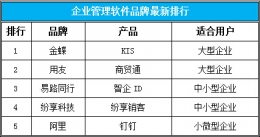 企业管理软件排行榜
