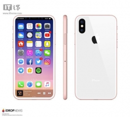 苹果iPhone 8玫瑰金渲染图赏：全面屏边缘大有玄机