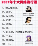 十年十大网络流行语大全