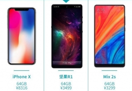 坚果R1、小米MIX2S、iPhone X对比实用评测