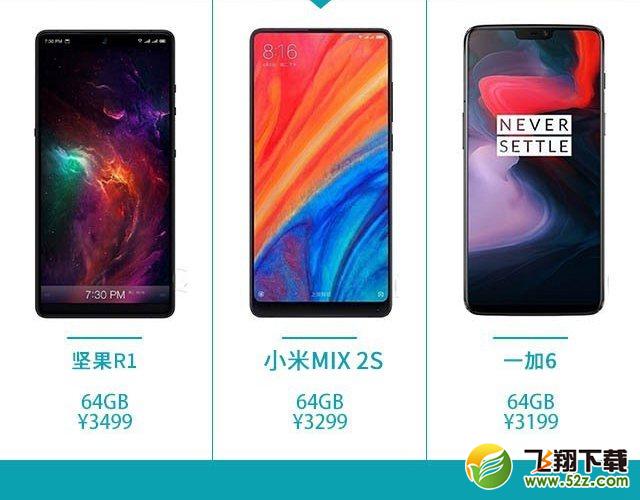 坚果R1、小米MIX2S、一加6哪个好_坚果R1、小米MIX2S、一加6对比评测