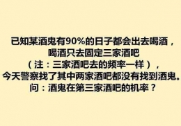 “酒鬼的概率”是什么梗 “酒鬼在第三家酒吧的几率”是什么意思