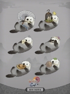 剑网3蓬莱门派跟宠小水獭曝光 六只小水獭原画一览