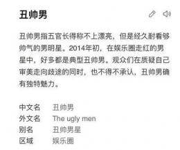 “丑帅男”是什么意思 “丑帅男”是什么梗