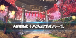 侠隐阁战斗系统属性效果介绍