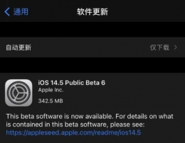 苹果IOS 14.5 beta6更新内容一览