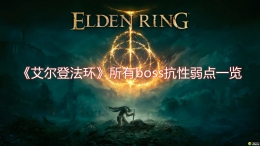 艾尔登法环所有boss抗性弱点一览