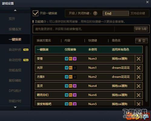 dnf如何一键换装 dnf一键换装技巧