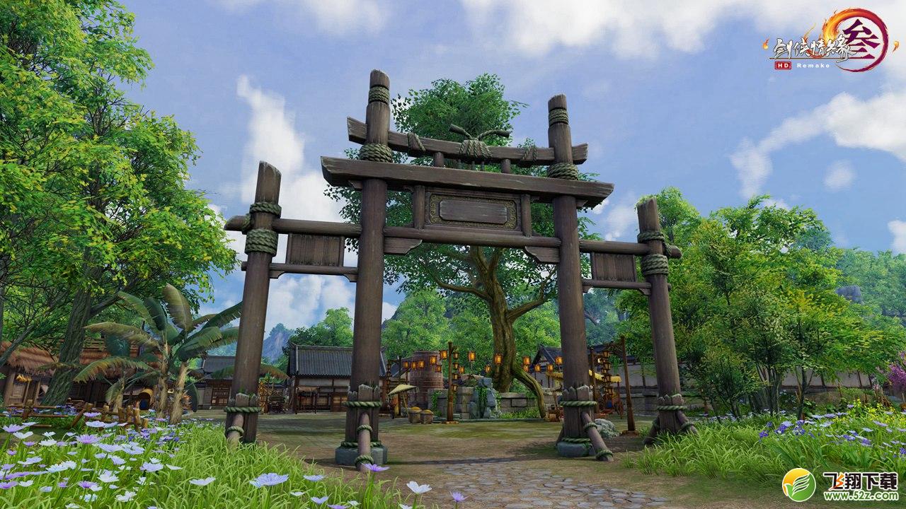 天策府紧扣“长河落日东都城”的原设意境，众多领先技术打造的火烧云天空极具视觉表现力。广阔城池更让热血男儿心驰神往。