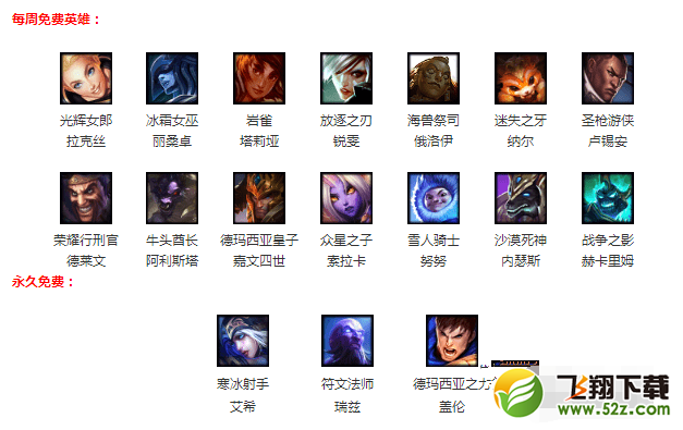 lol11.3周免英雄更新 11.3周免英雄介绍