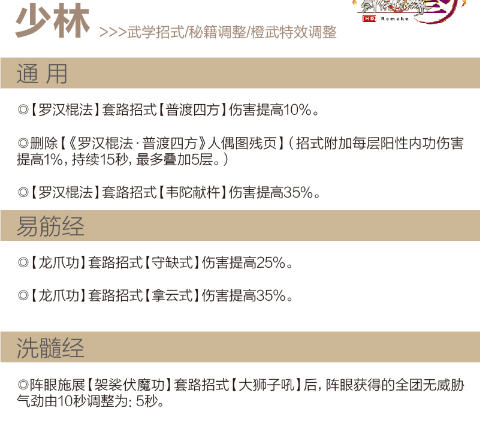 剑网3重制版12.21四测技改详情汇总 全门派四测技改图文介绍