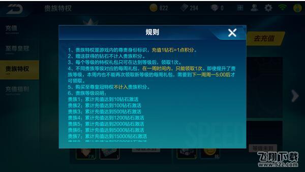 QQ飞车手游贵族有哪些特权_QQ飞车手游贵族要充多少钱