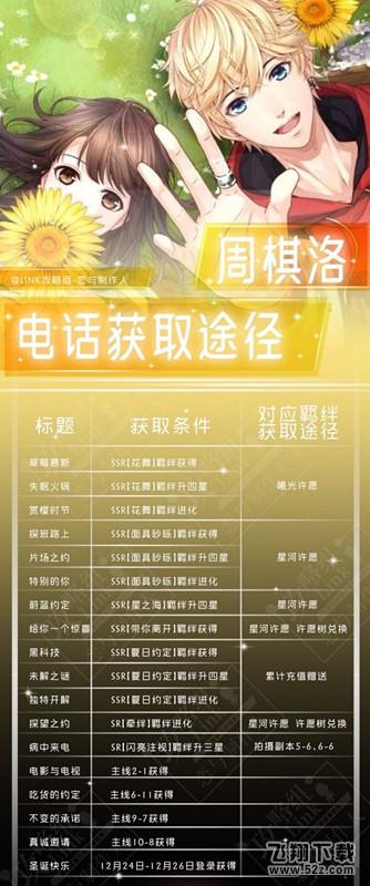 恋与制作人周棋洛电话剧情有哪些_恋与制作人周棋洛电话剧情攻略
