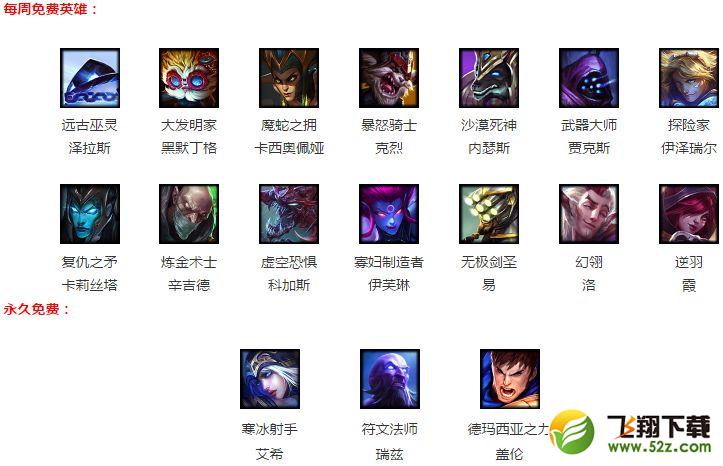 lol3月2日周免英雄有哪些_2018lol3月2日周免英雄介绍