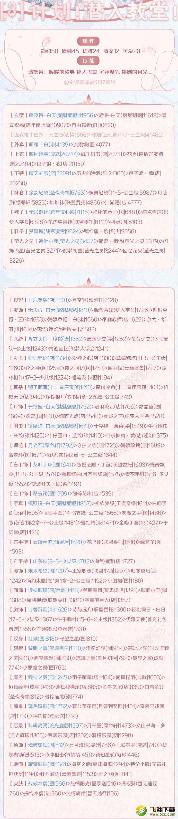 奇迹暖暖梦恋奇迹第五期第3关计划潜入教堂最佳搭配推荐