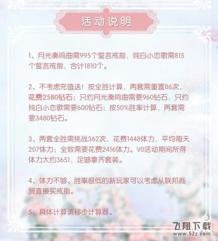 奇迹暖暖梦恋奇迹第五期活动婚纱套装花费一览
