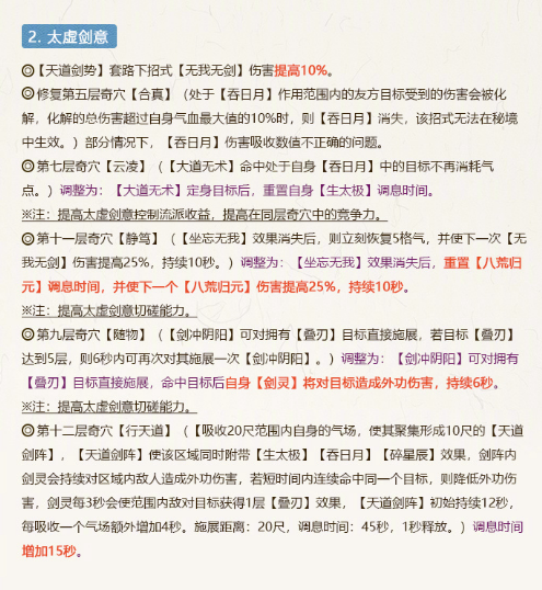 剑网3“长风破晓”新赛季策划交流会技改汇总