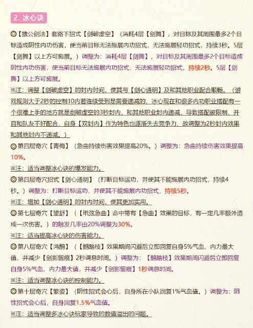 剑网3“长风破晓”新赛季策划交流会技改汇总