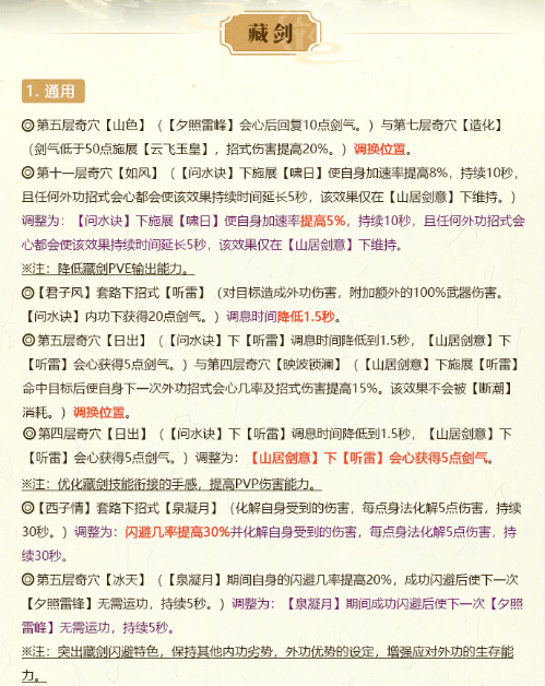 剑网3“长风破晓”新赛季策划交流会技改汇总