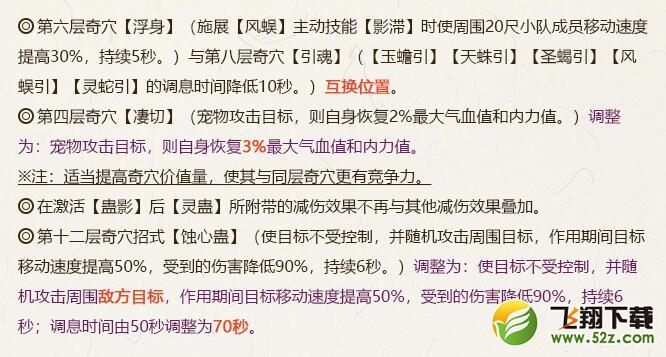 2018剑网3全门派5月21日技改_剑网三5.21全门派技改详情汇总