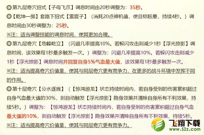 2018剑网3全门派5月21日技改_剑网三5.21全门派技改详情汇总