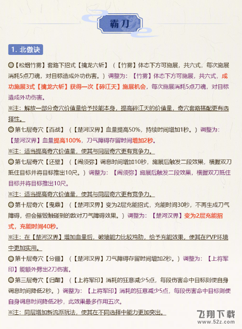 剑网3“长风破晓”新赛季策划交流会技改汇总