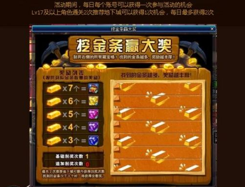 dnf挖金条活动怎么挖7根金条 7根金条高爆率技巧攻略