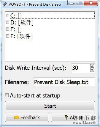 Prevent Disk Sleep(驱动器防止休眠工具) V2.0 免费版_52z.com